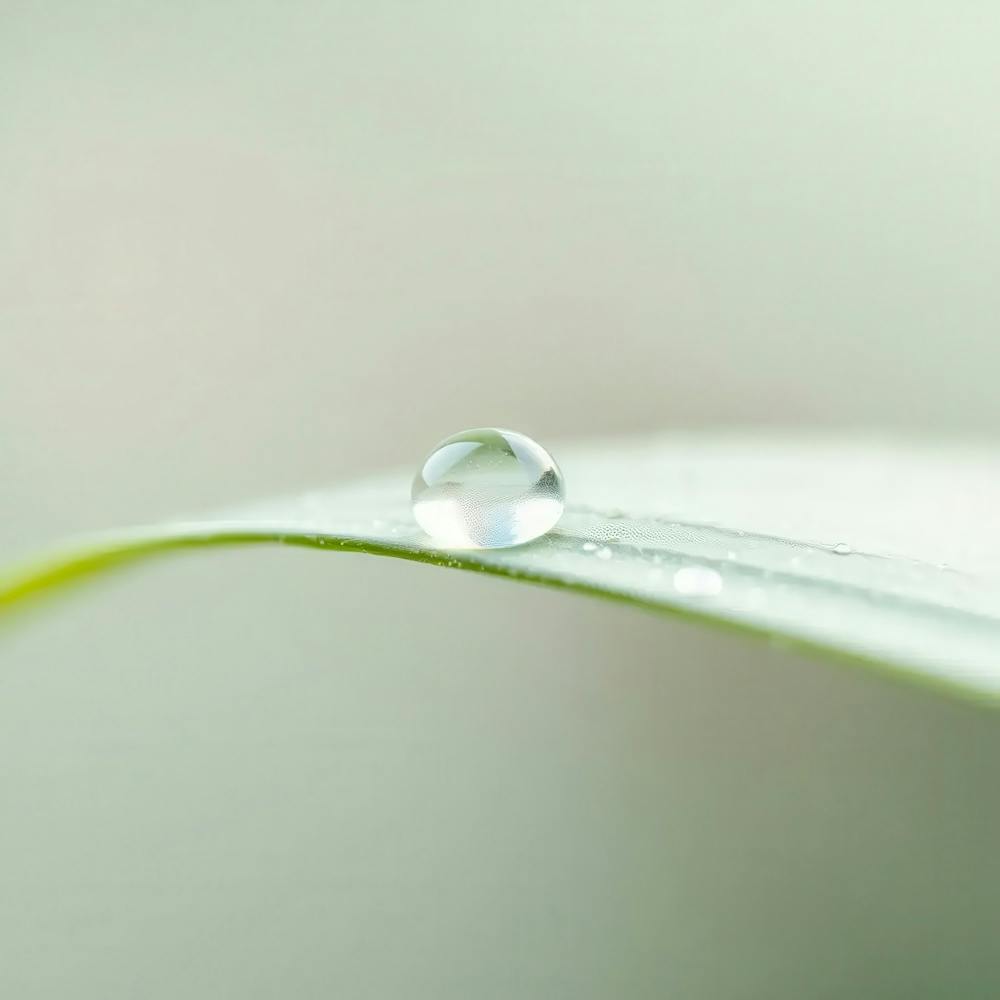 Water Drop On Leaf