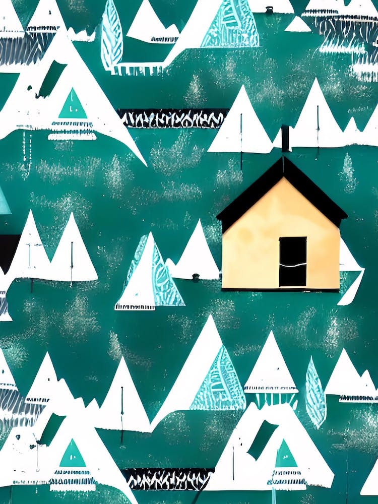 Nordic Forest Blue Lodge