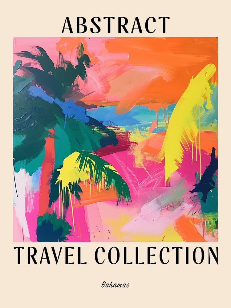 Abstract Travel Collection Poster Bahamas 3