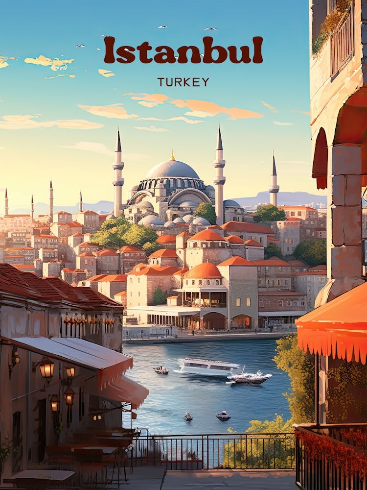 Istanbul Turkey Suleymaniye Travel Art