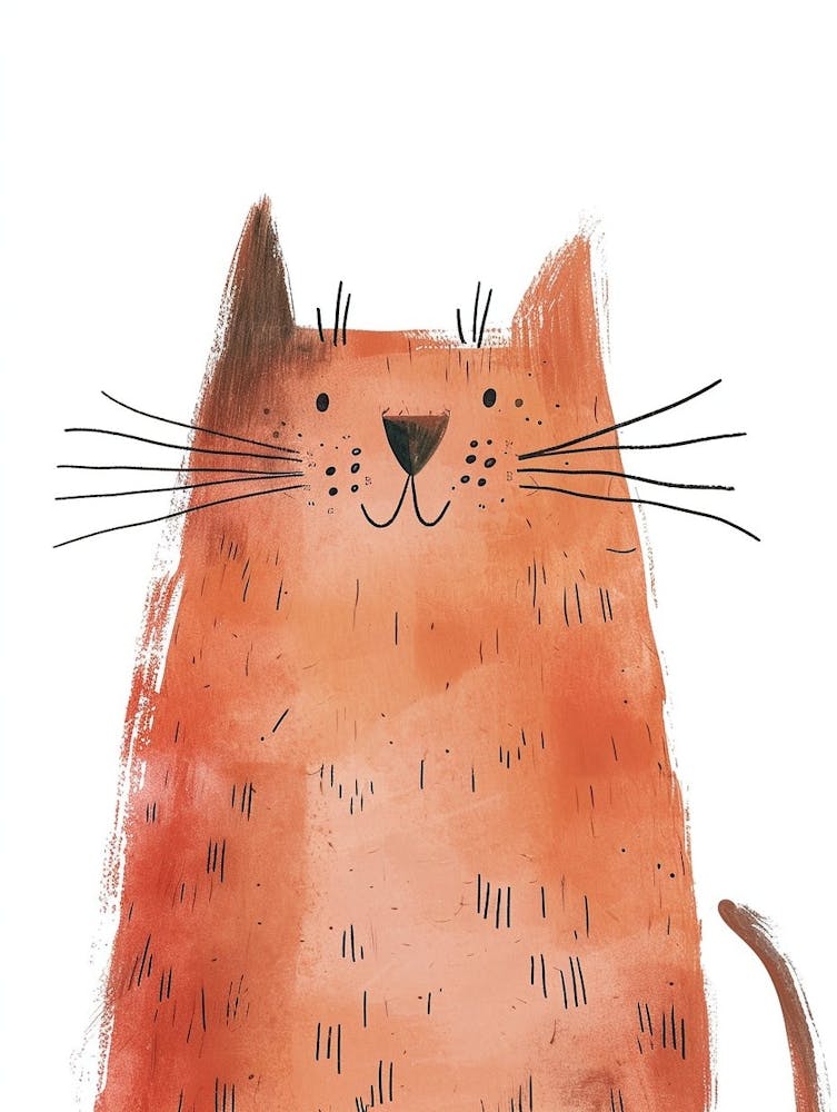 Ragamuffin Cat Clipart Illustration 2