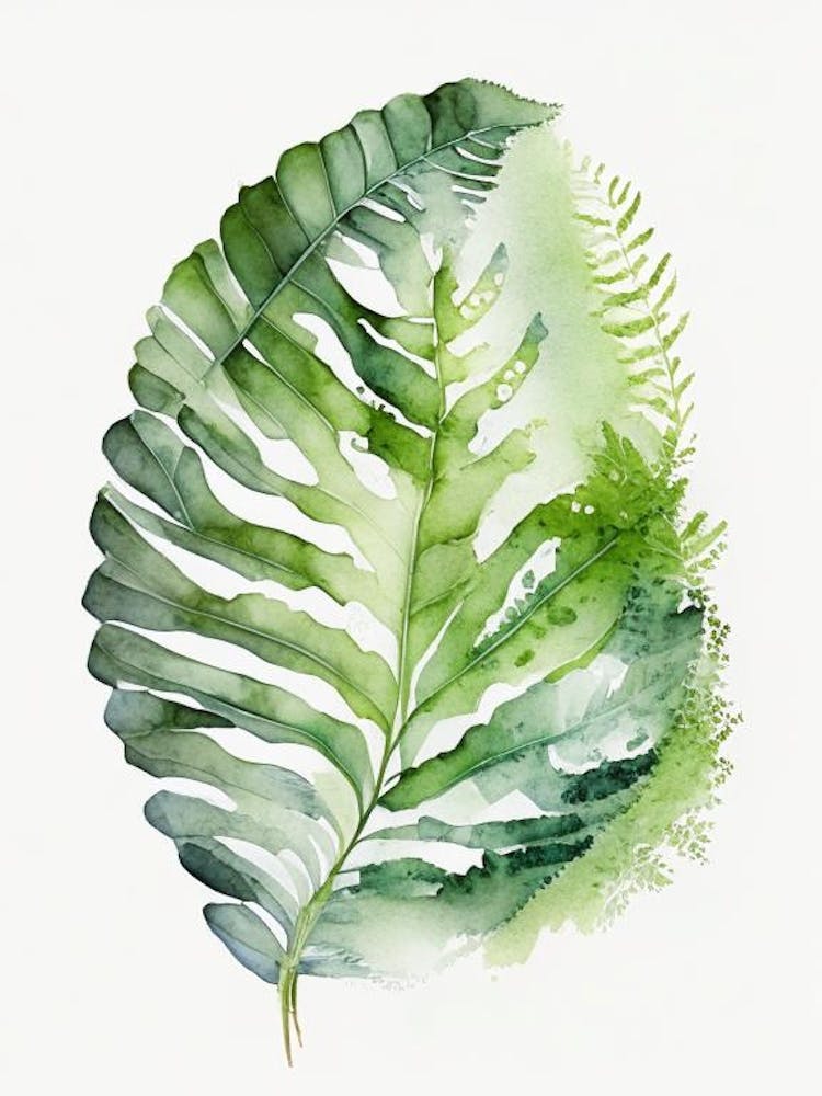 Soft Shield Fern 3 Watercolour
