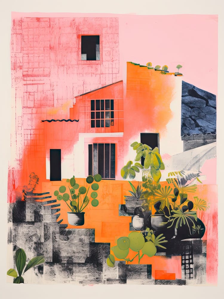 A House In Mallorca, Abstrakter Risograph-Stil 2