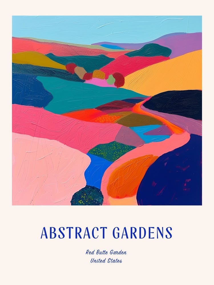 Colourful Gardens Red Butte Garden Usa 3 Blue Poster