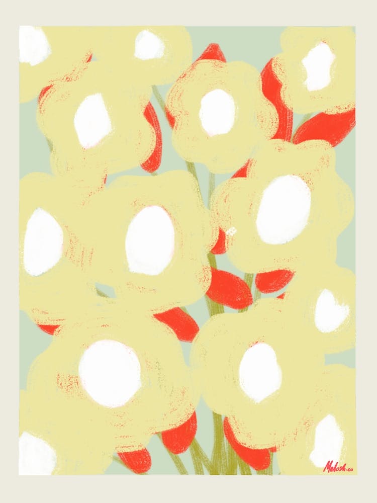 Yellow Flowers Poster