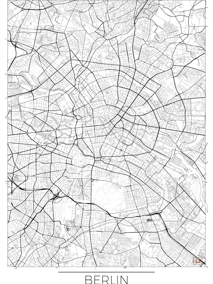 Berlin Map Minimal
