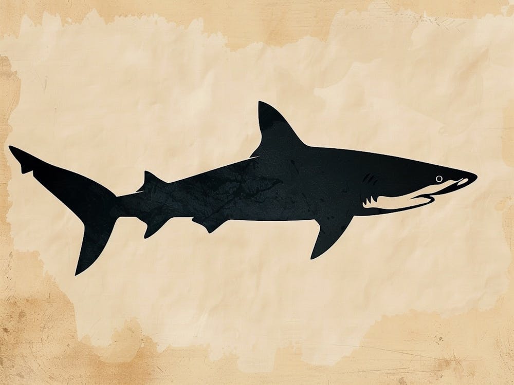 Blacktip Reef Shark Silhouette 2