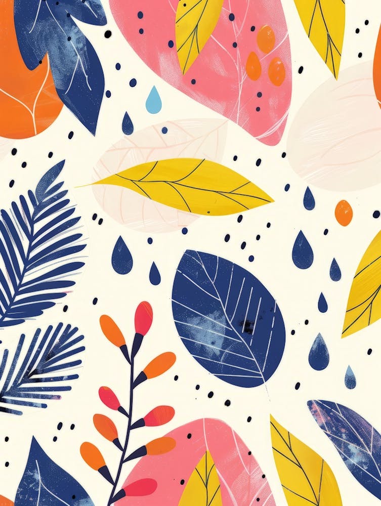 Autumn Leaves Seamless Pattern 2