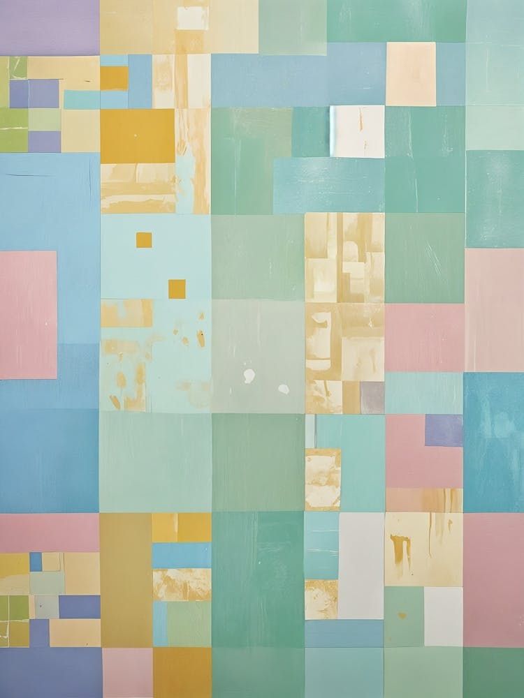 Pastel Abstract Squares no4