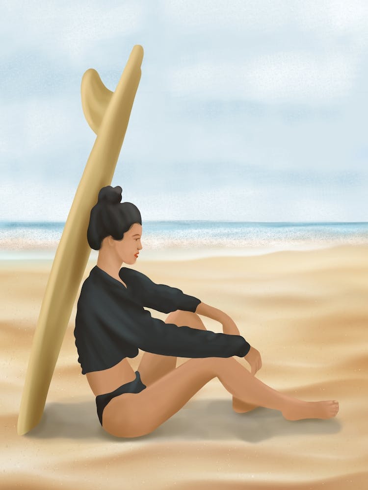 Surfbrett-Schatten