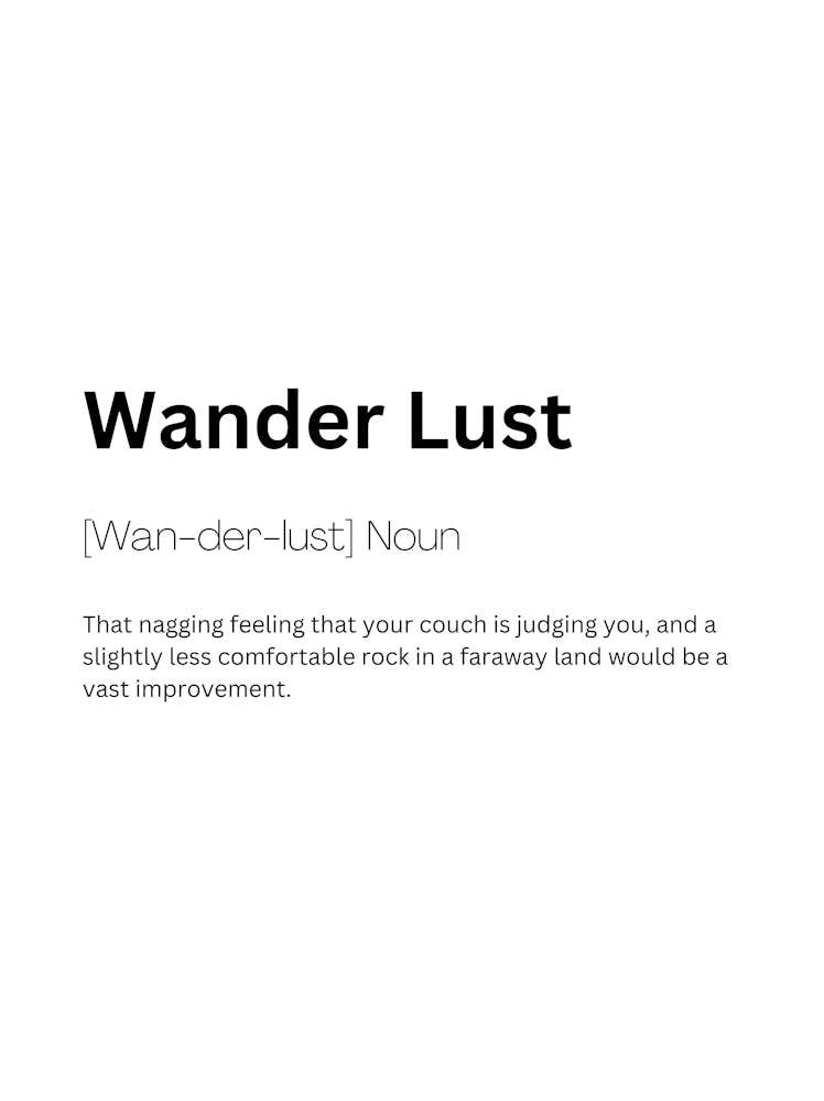Wanderlust Definition und Bedeutung