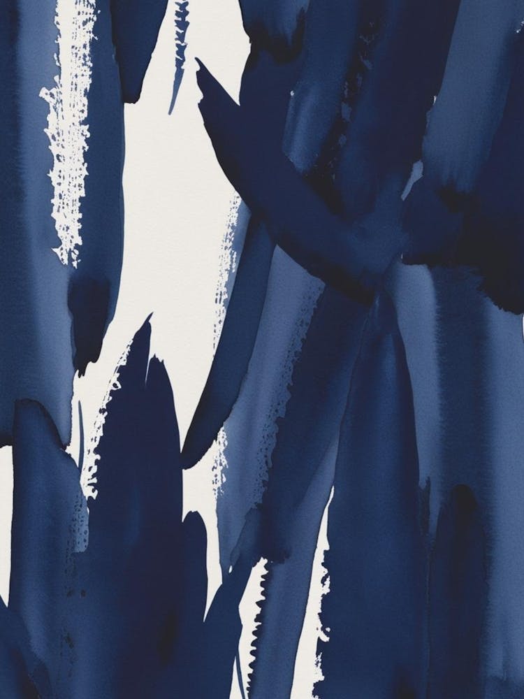 Blue And White Abstract Painting