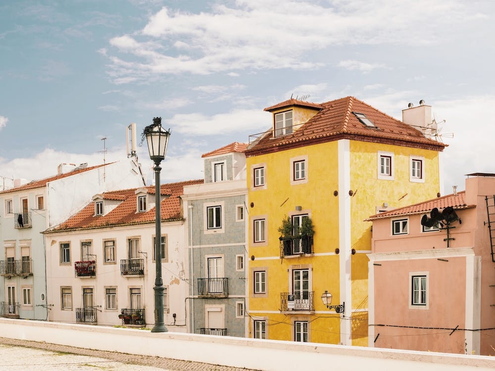 Pastel Homes In Lisbon