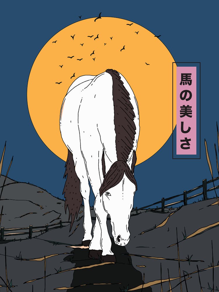 Horse In The Moonlight