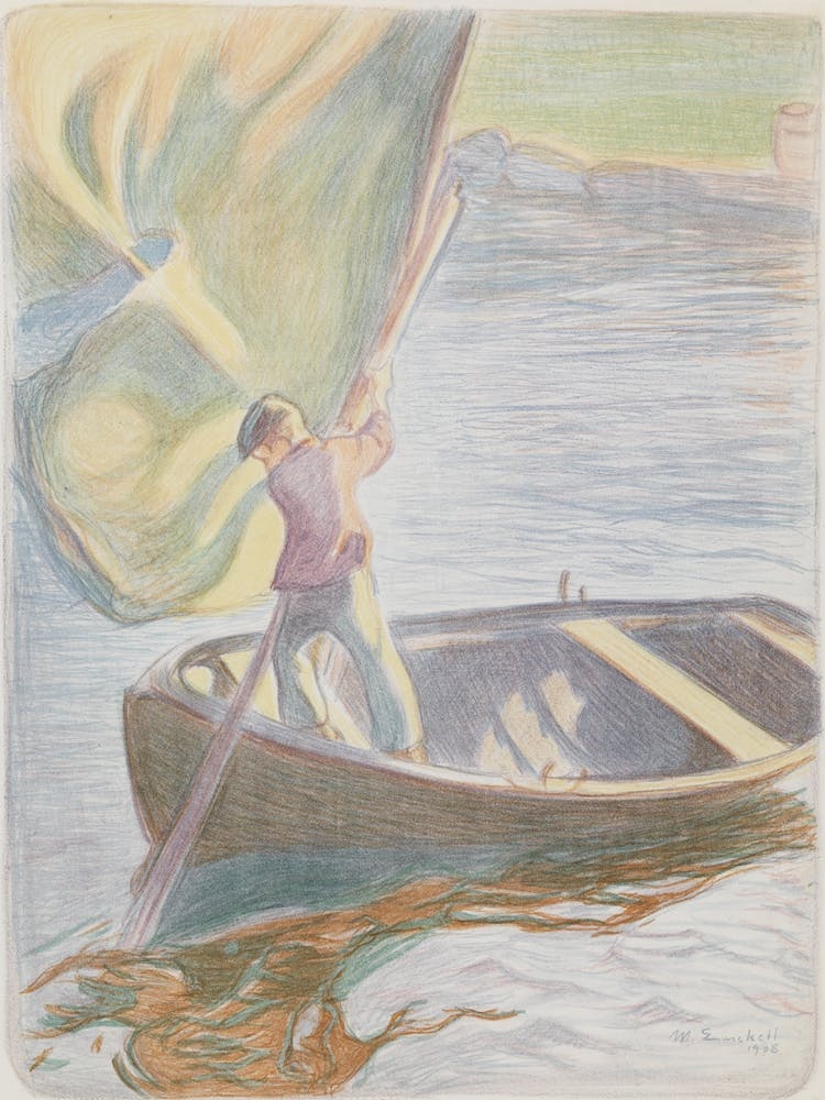 Boy And Sail, 1908, By Magnus Enckell