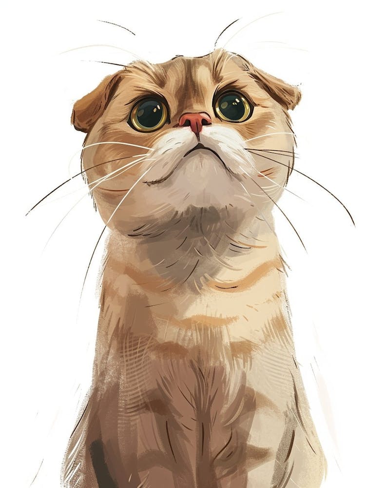 Scottish Fold Katze Clipart-Illustration 4