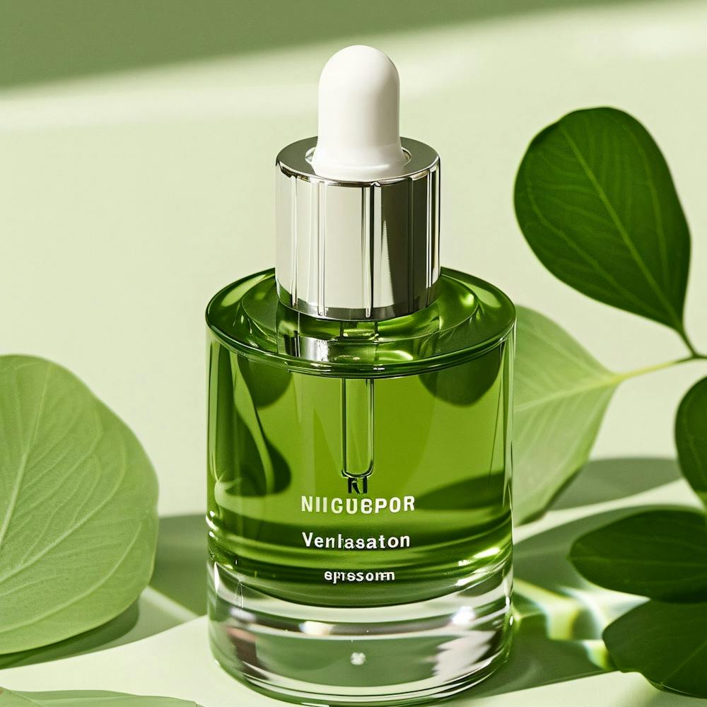 Bottle Of A Green Liquid