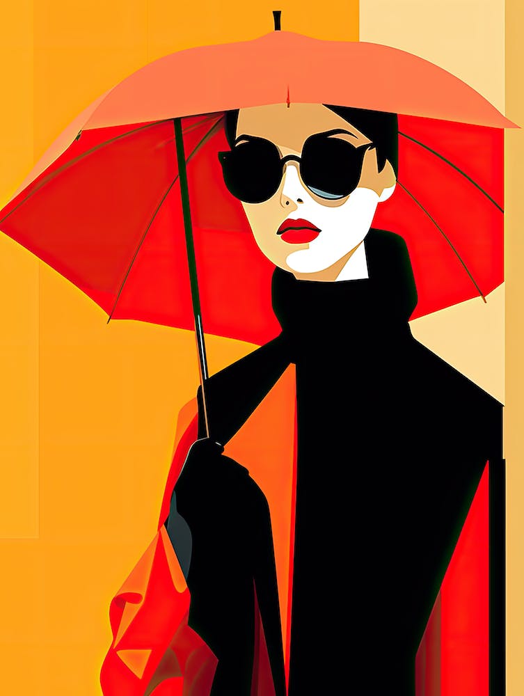 Woman With An Umbrella, Pop art