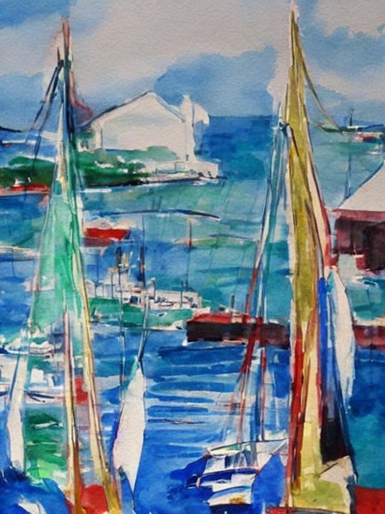 Port Of Basseterre Saint Kitts And Nevis Abstract Block harbour