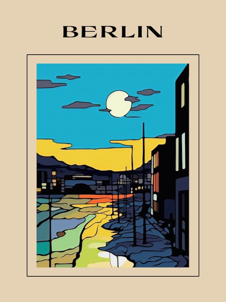 Minimal Design Style Of Berlin, Germany 1 Poster