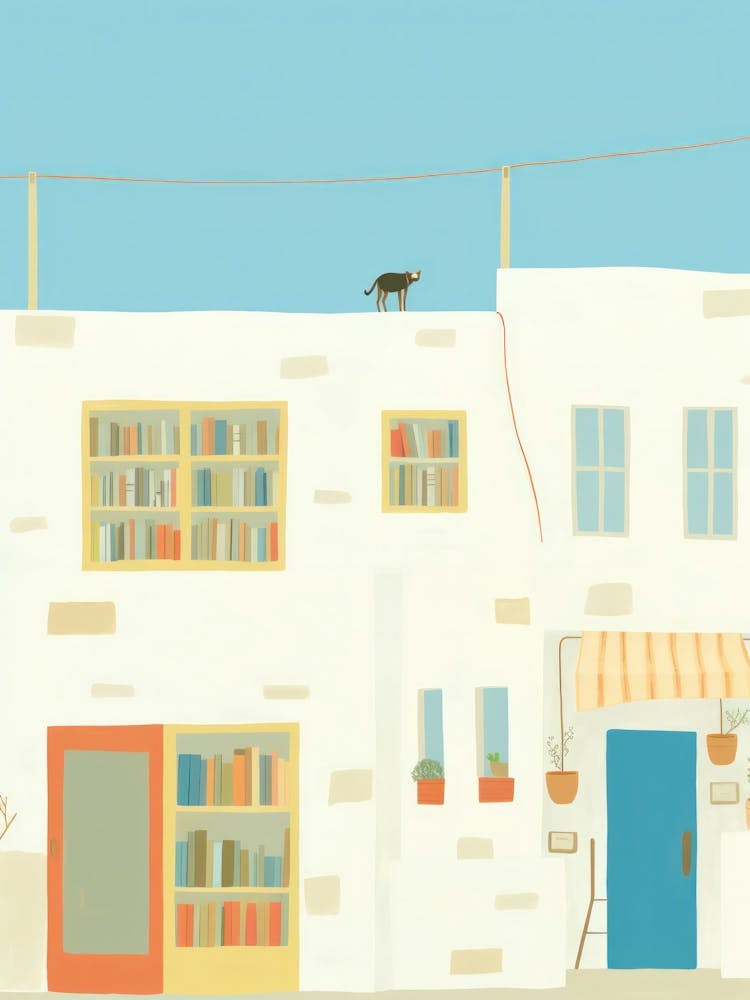 Santorini The Book Nook Pastel Colours 4