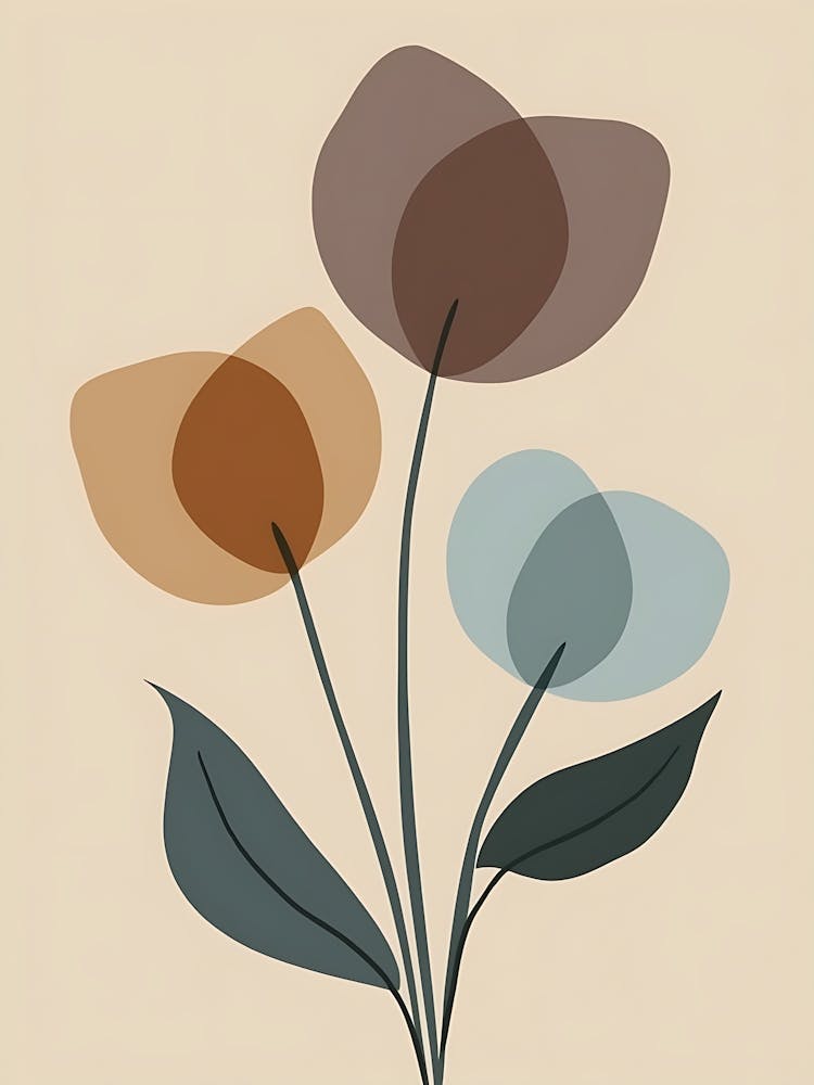 Modern Botanical Wall Art | Minimalist Floral Prints for Elegant Spaces