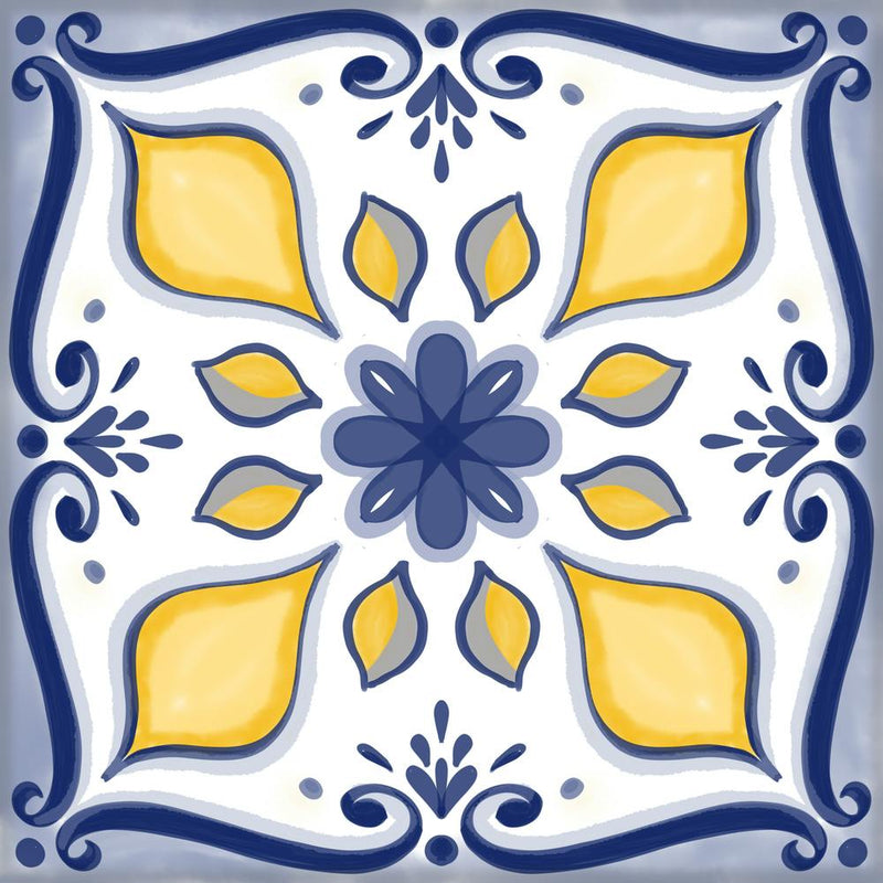 Blue And Yellow Tile