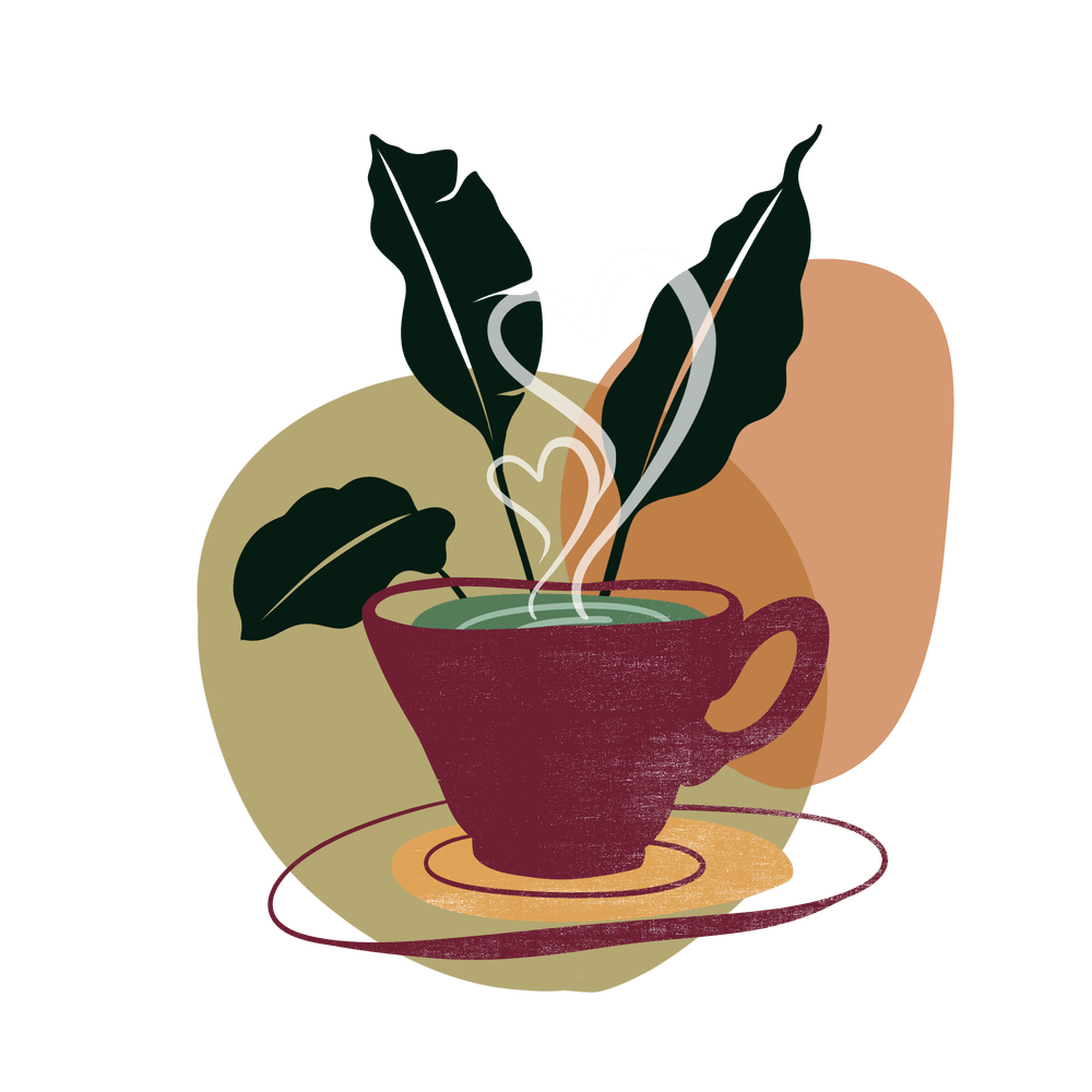 Coffee Cup With Leaves 1