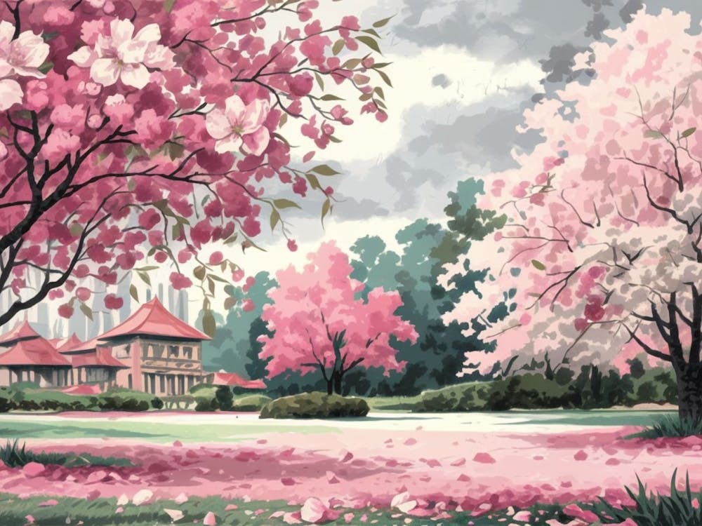 Vibrant Pink Dogwood - Floral Tree