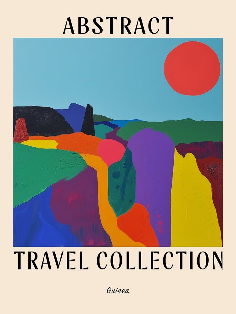 Abstrakte Reise-Kollektion Poster Guinea 3