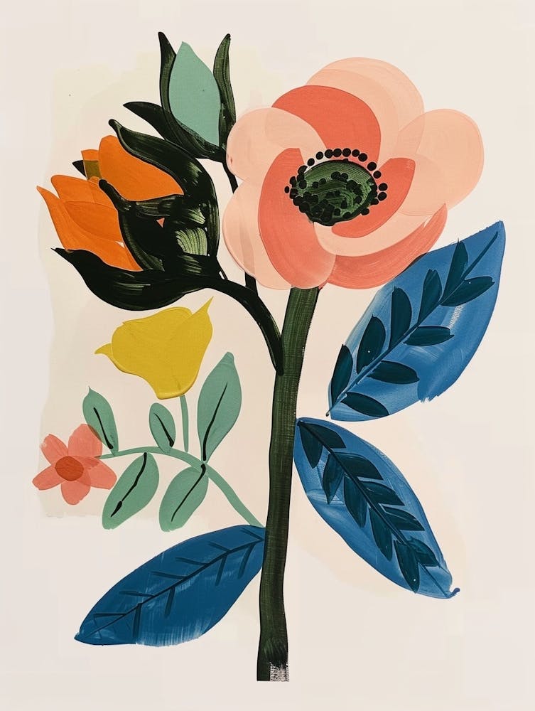 Painted Florals Rose 11