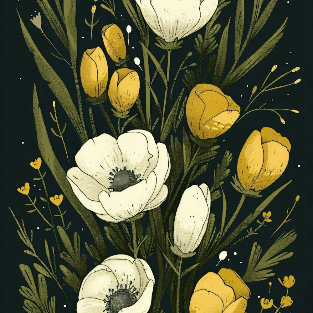 Yellow And White Flowers