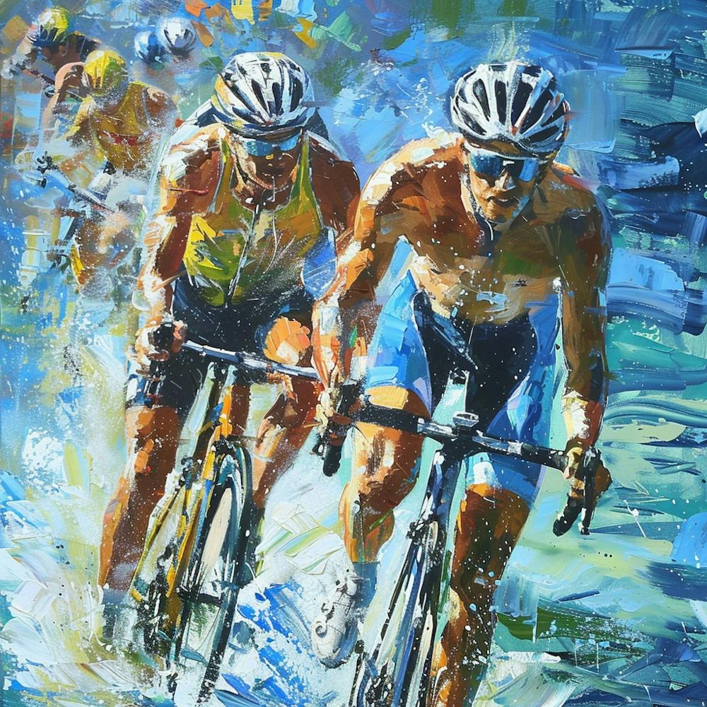 Triathletes In The Water
