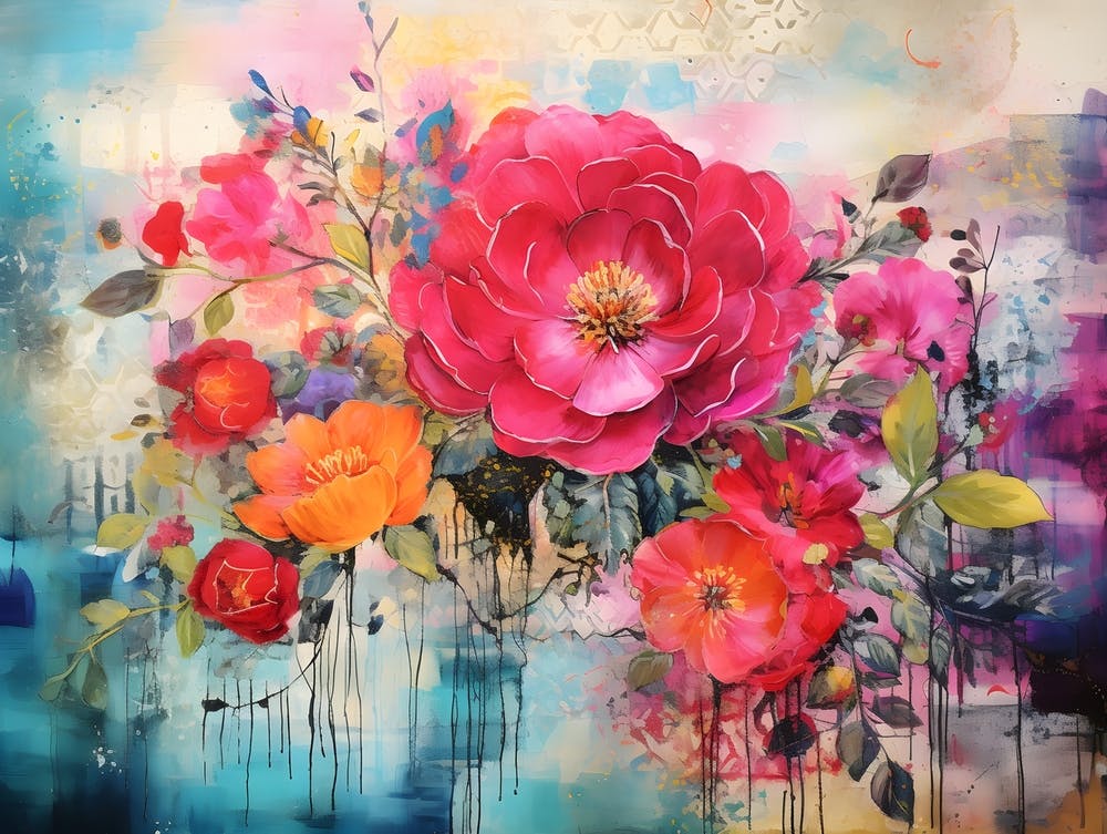Vintage Bright Flowers 19