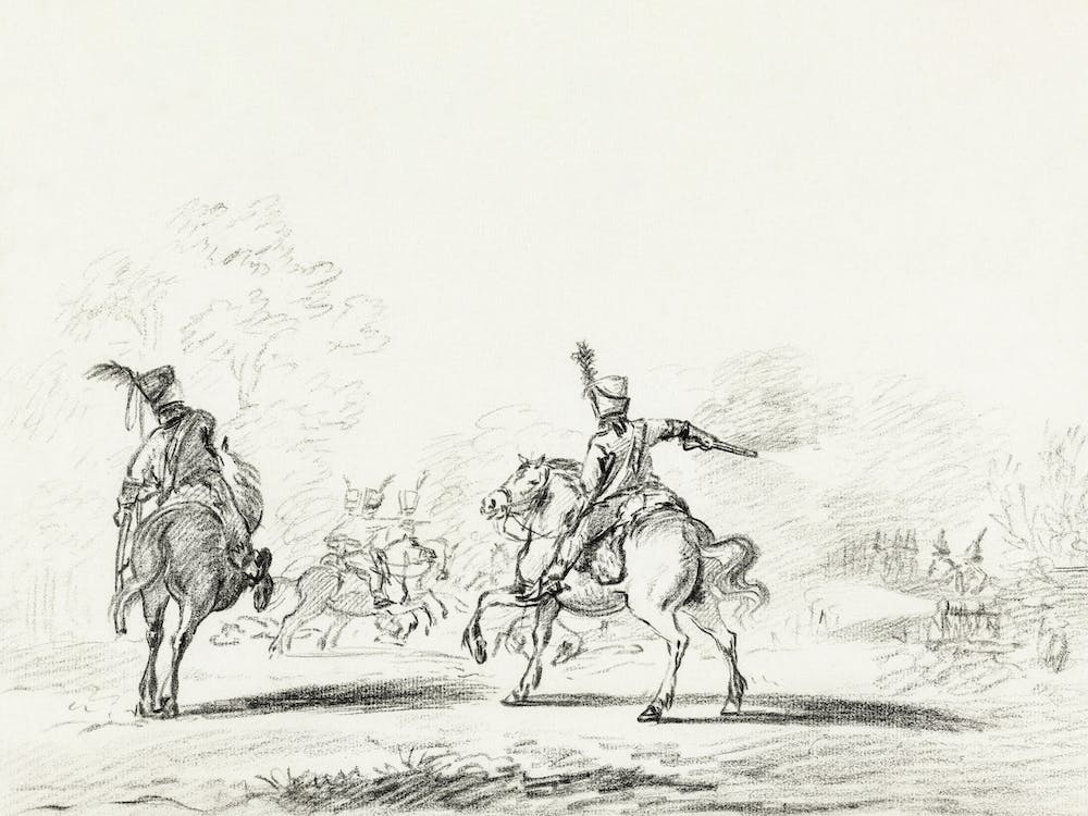Cavalry Fight, Jean Bernard