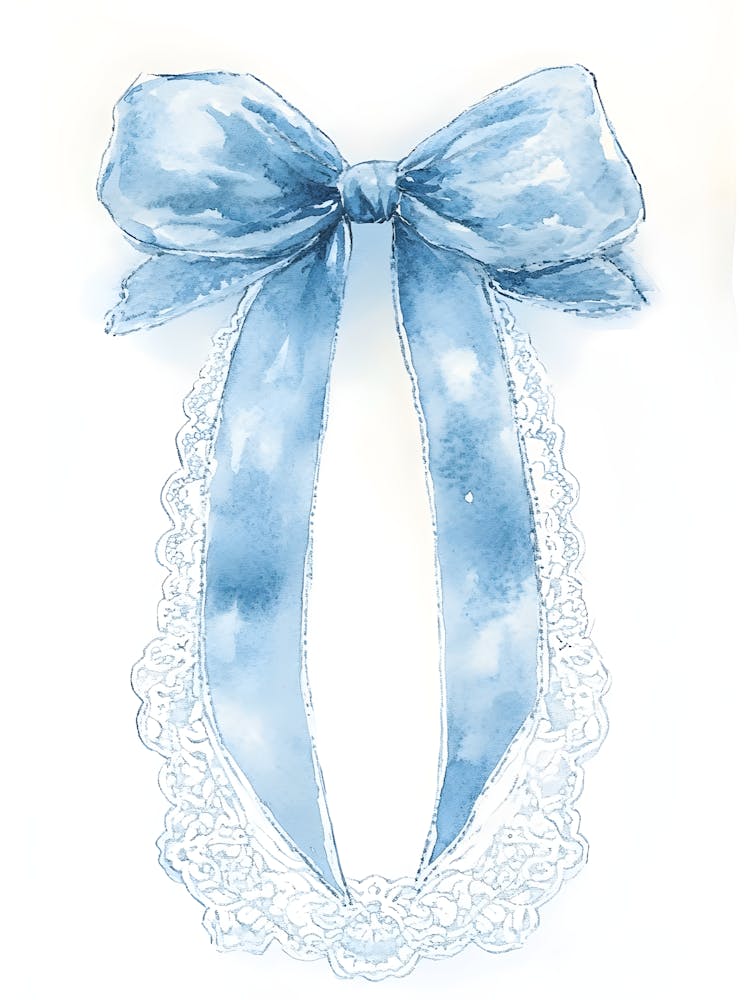 Blue Lace Bow