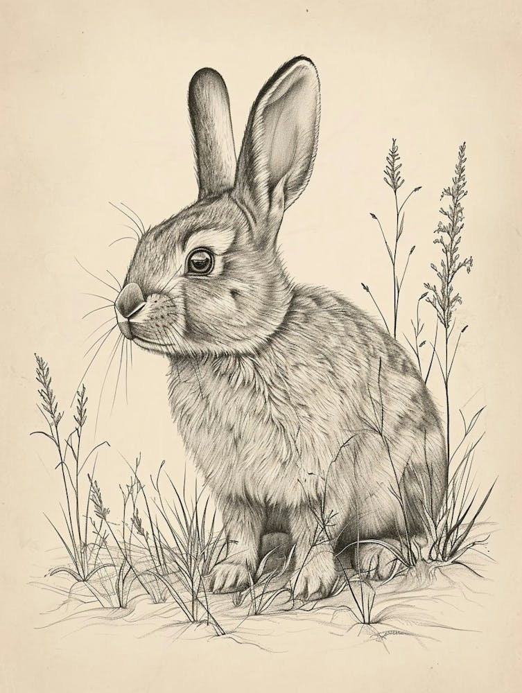 Californian Rabbit Drawing 4