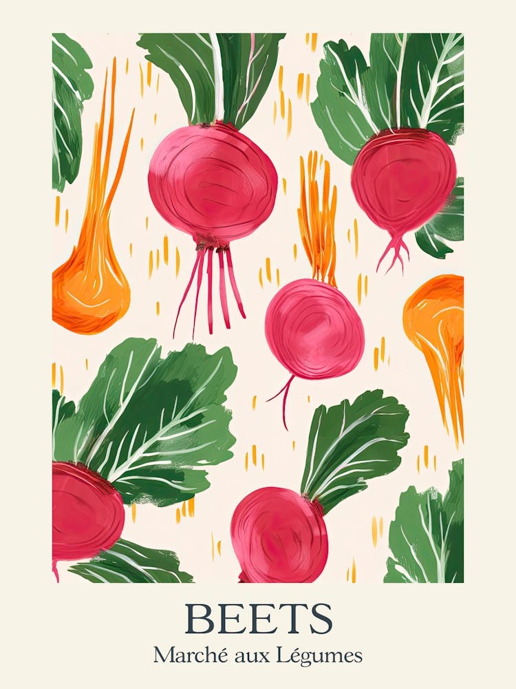 Marche Aux Legumes Beets Summer Illustration 4