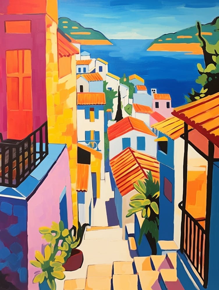 Dubrovnik Croatia 4 Fauvistisches Gemälde
