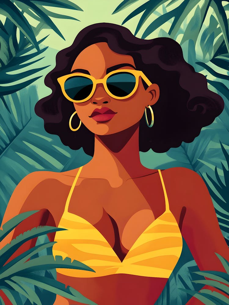 Afro-American Woman In Sunglasses