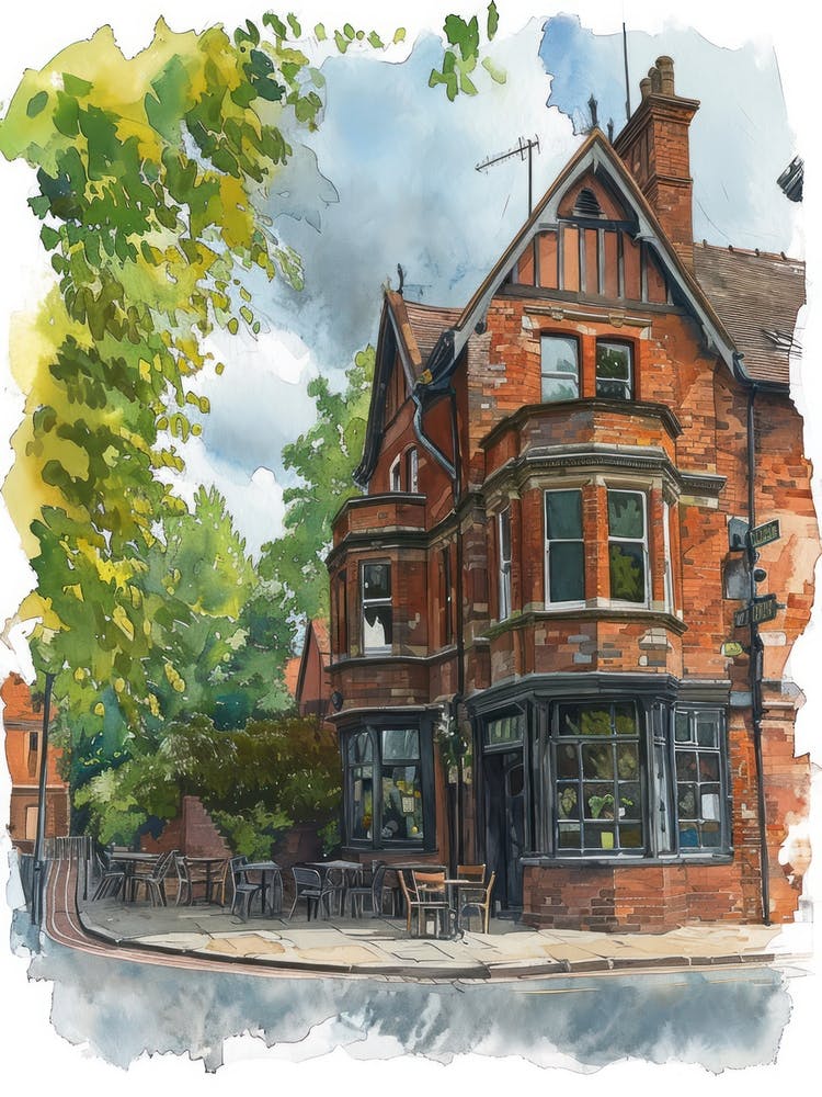 Bexley London Borough   Street Watercolour 4