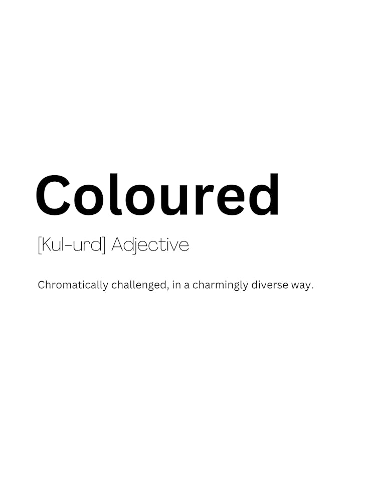 Coloured Definition Meaning