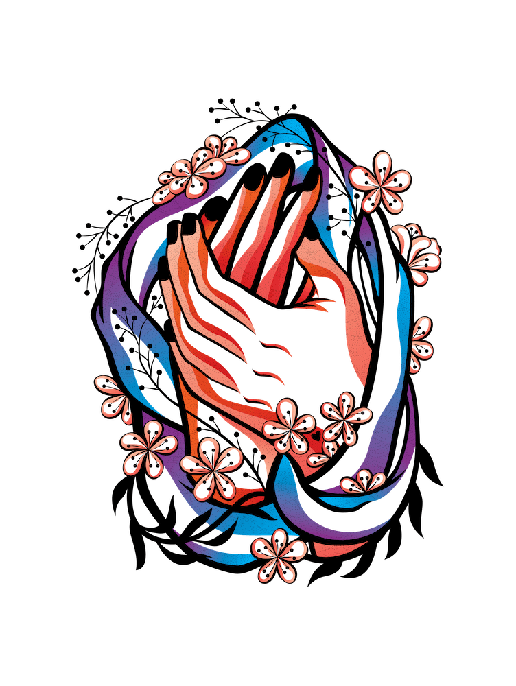 Side By Side Holding Heart