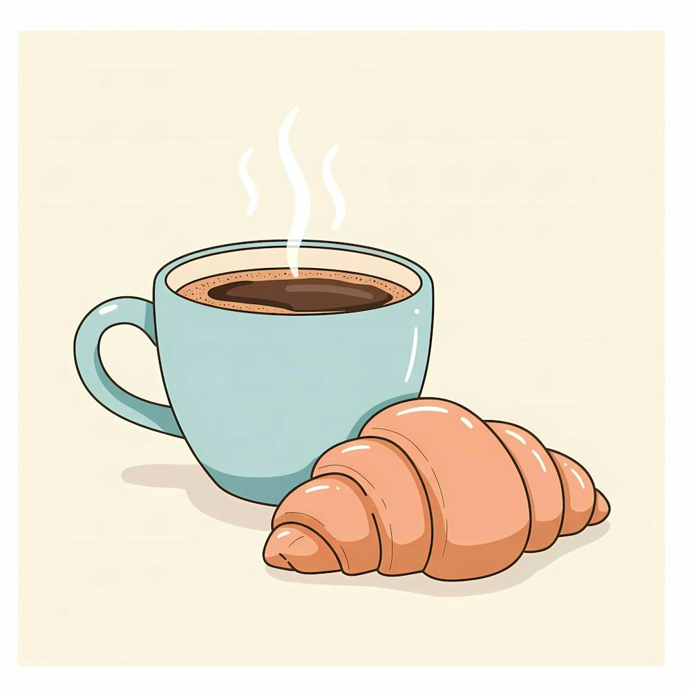 Coffee And Croissant 1