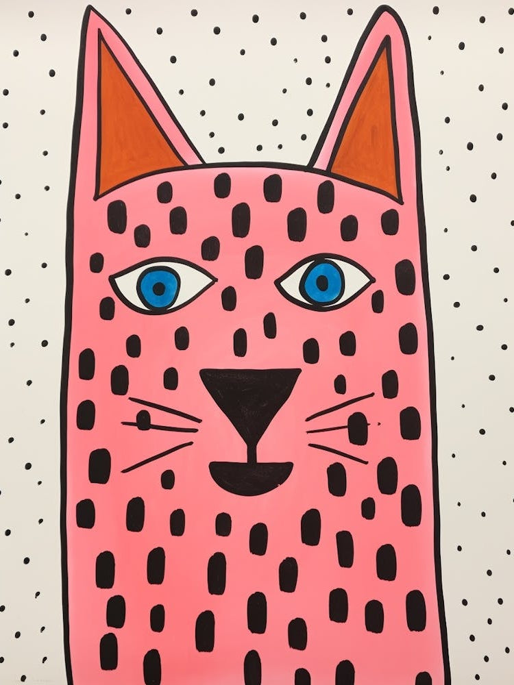 Pink Polka Dot Coyote 2
