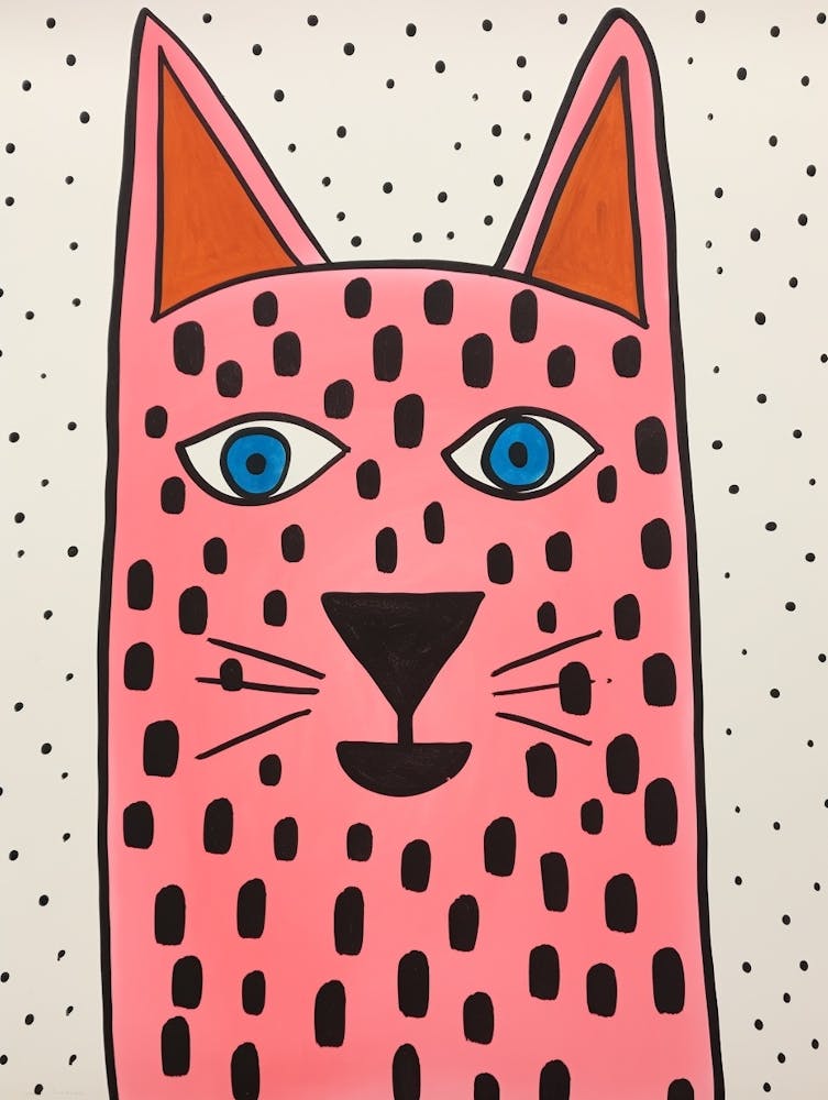 Pink Polka Dot Coyote 2