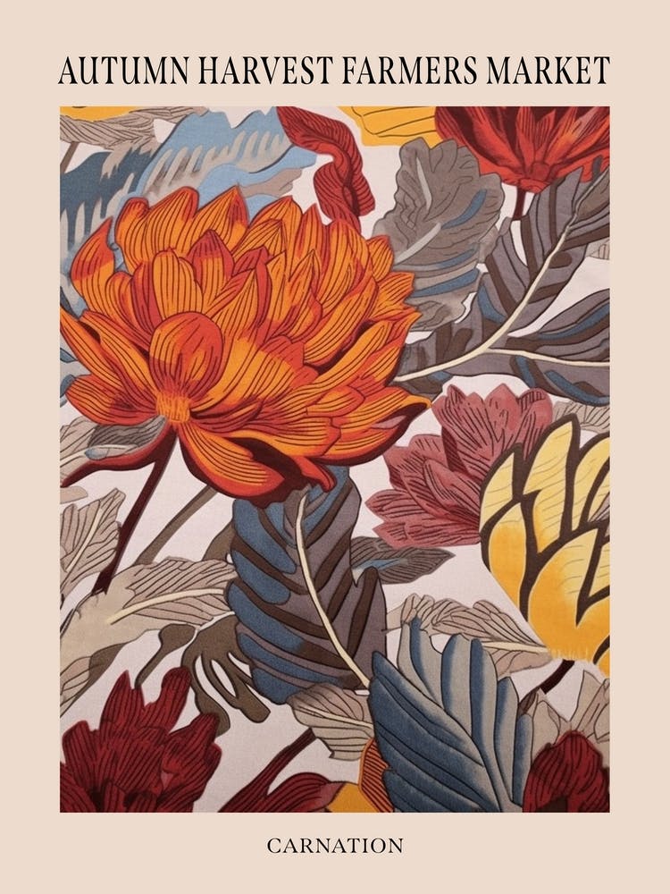 Fall Botanicals Carnation 6 Poster