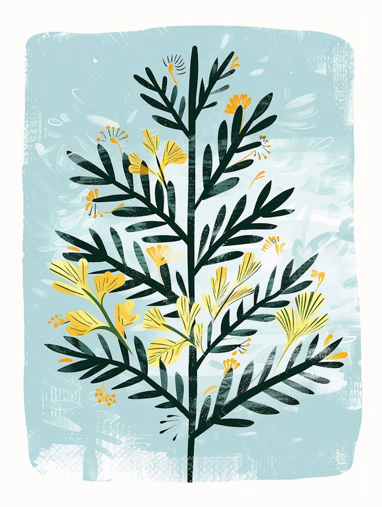 Douglas Fir Tree Illustration Flat 8