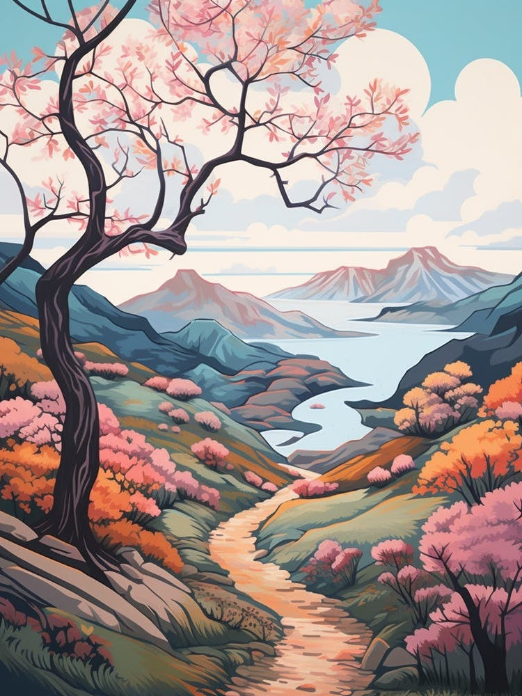 Isle Of Skye Scotland Hike Illustration