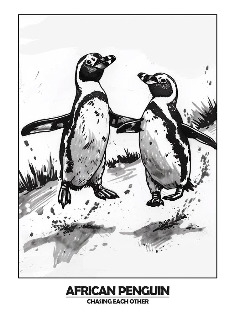 Penguins Chasing Eachother 2